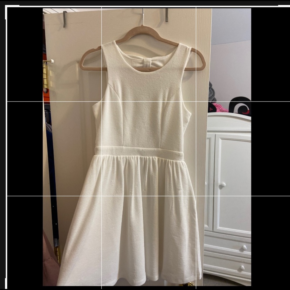 Alya White Dress with Bow on back